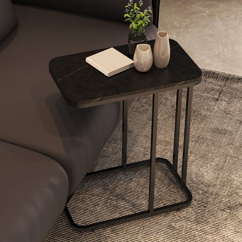 19.7" W Modern End Table Rectangular Slate C Sofa Side Table