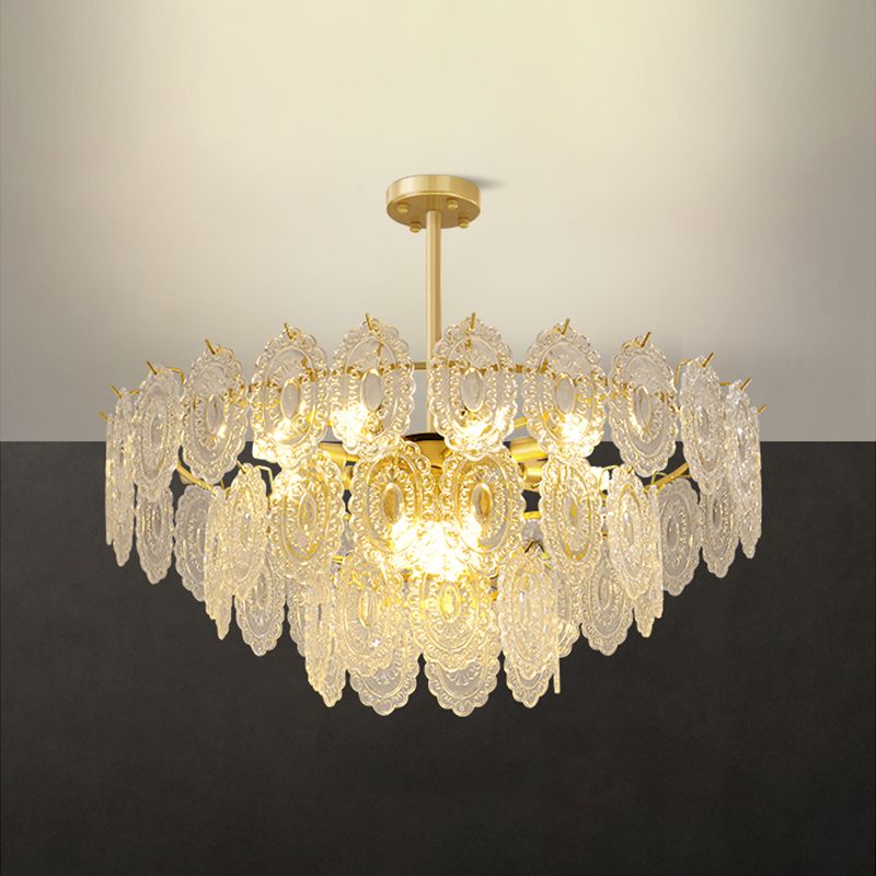 Lampada in stile moderno lampadario in metallo in metallo vetro a più luci ciondolo lampadario