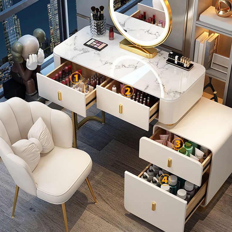 Contemporary Bedroom Vanity Dressing Table Wooden Makeup Vanity Desk with Drawer