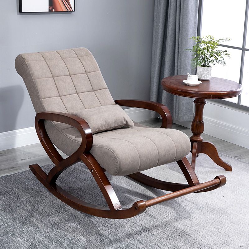 Mid-Century Modern Style Rocking Chair Wooden Sofa Rocking Chair