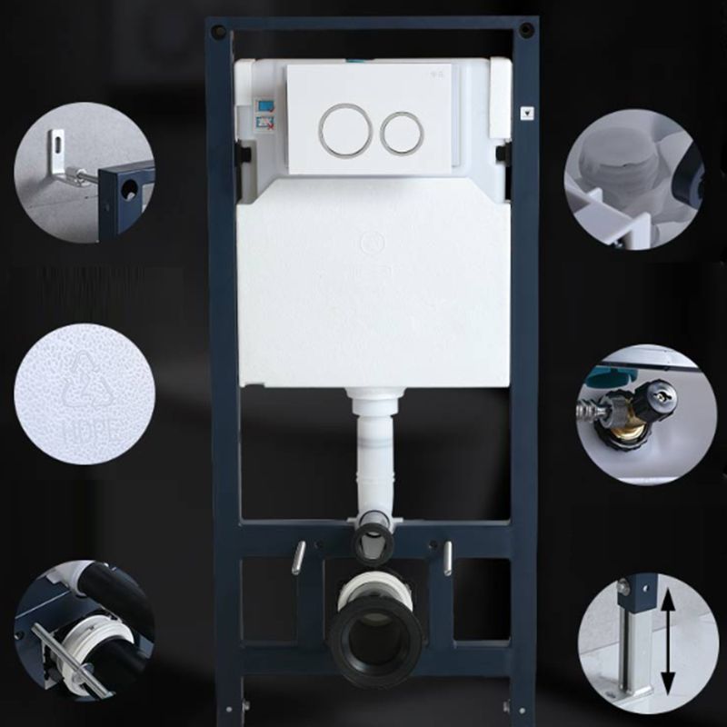 Modern Wall Mounted Flush Toilet White Toilet Bowl with Seat for Washroom