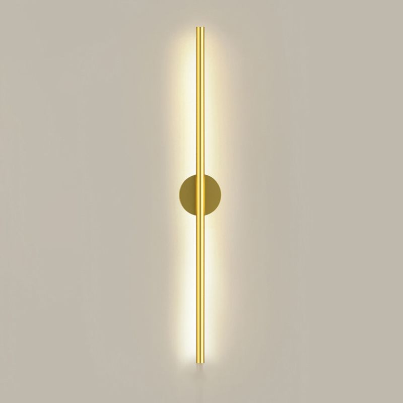 Modern Minimalist Linear Wall Mounted Light Fixture Silica Gel Wall Lighting Ideas In Gold Finish