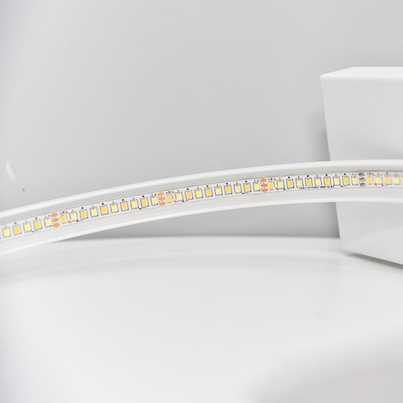 Linear Night Table Lamp Modern Style Metal 1 Light Nightstand Lamp in White