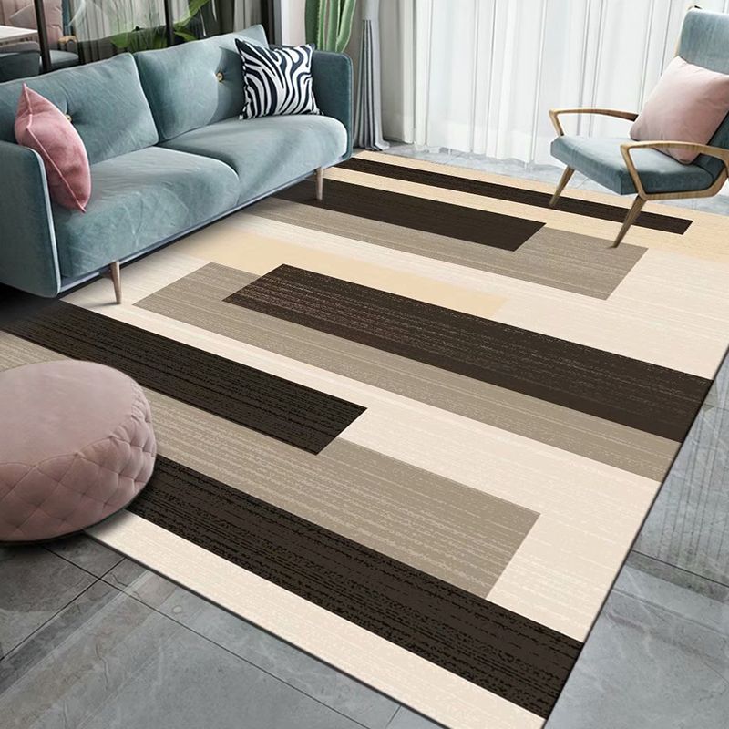 Modern Geometric Pattern Rug Creative Carpet Polyester Rug for Home Decoration