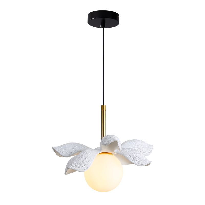 Modern Style Ball Down Lighting Glass 1 Light Hanging Lamp Kit