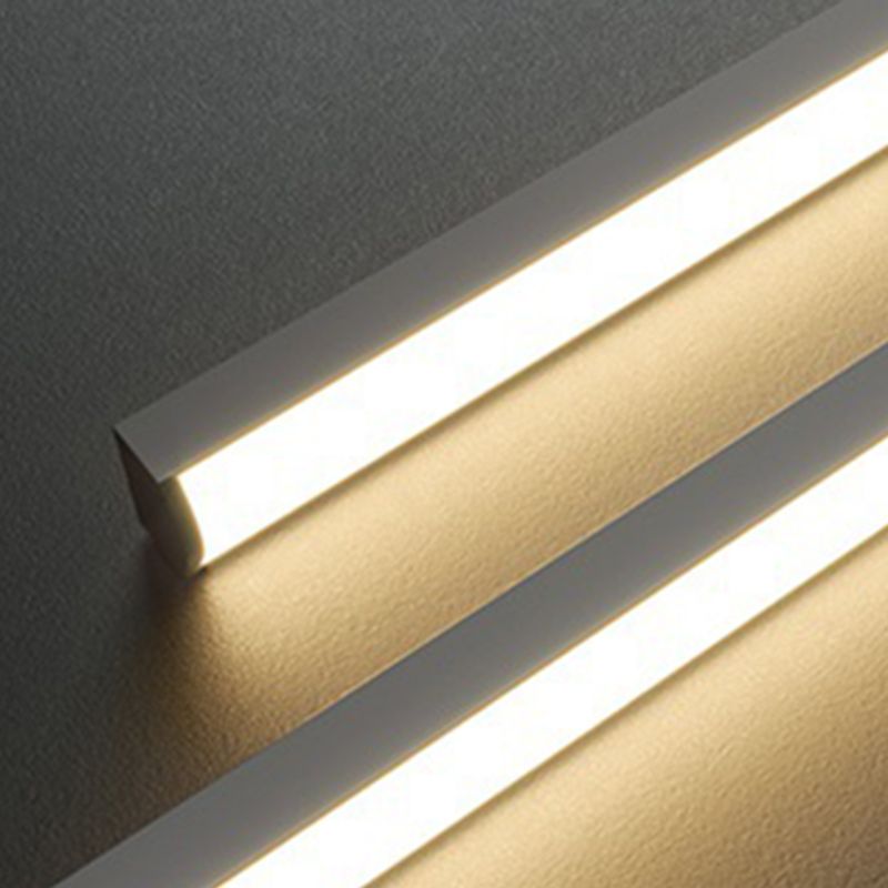 Dinning Room LED Hanging Ceiling Light Modern Island Chandelier Light with Linear Metal Shade