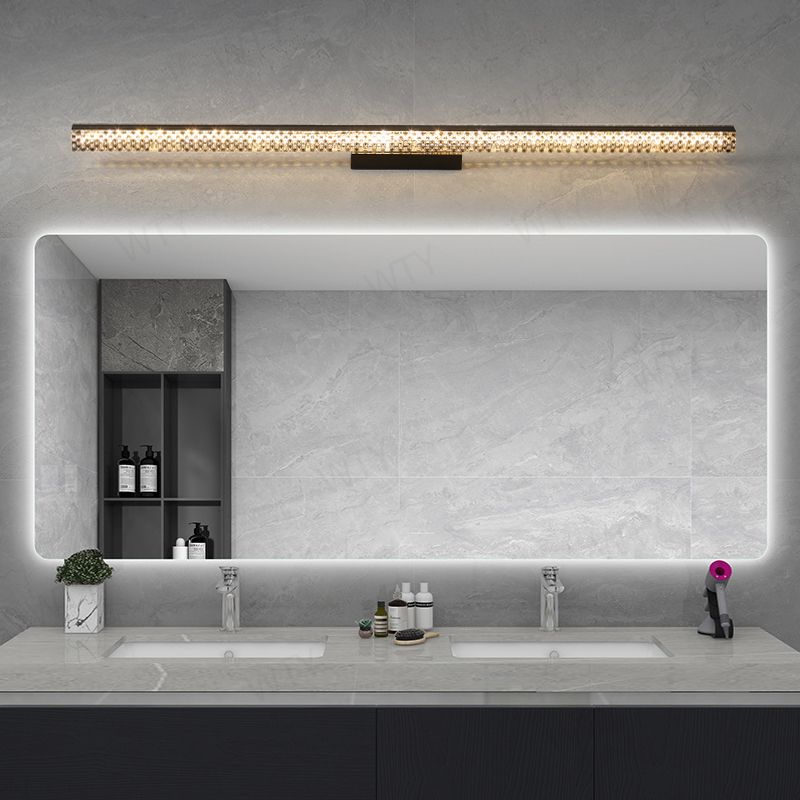 Stile minimalista Iron Vanity Mirror Light Geometry Rettangolo LED Vanity Lampada per camera da letto