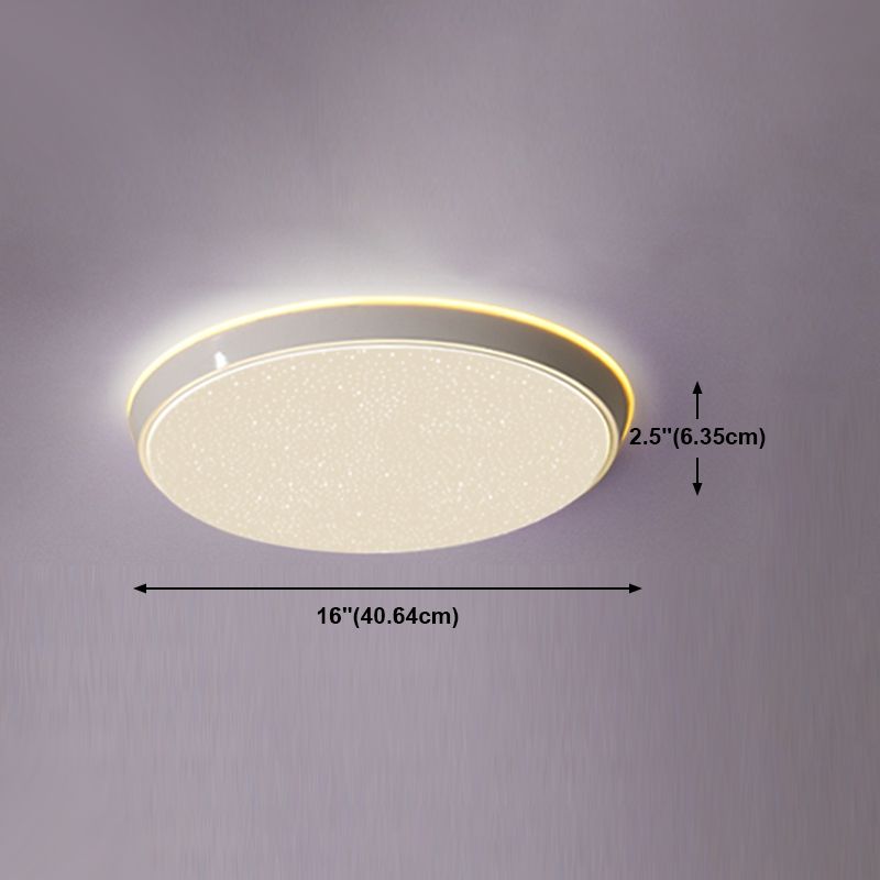 White LED Ceiling Mounted Light Contemporary Flush Ceiling Light Fixtures for Living Room