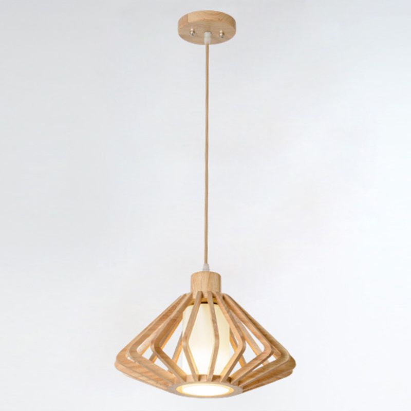Holz Diamond Anhänger Beleuchtung Vorlagen zeitgenössischer Stil Holzhängeanhänger Licht