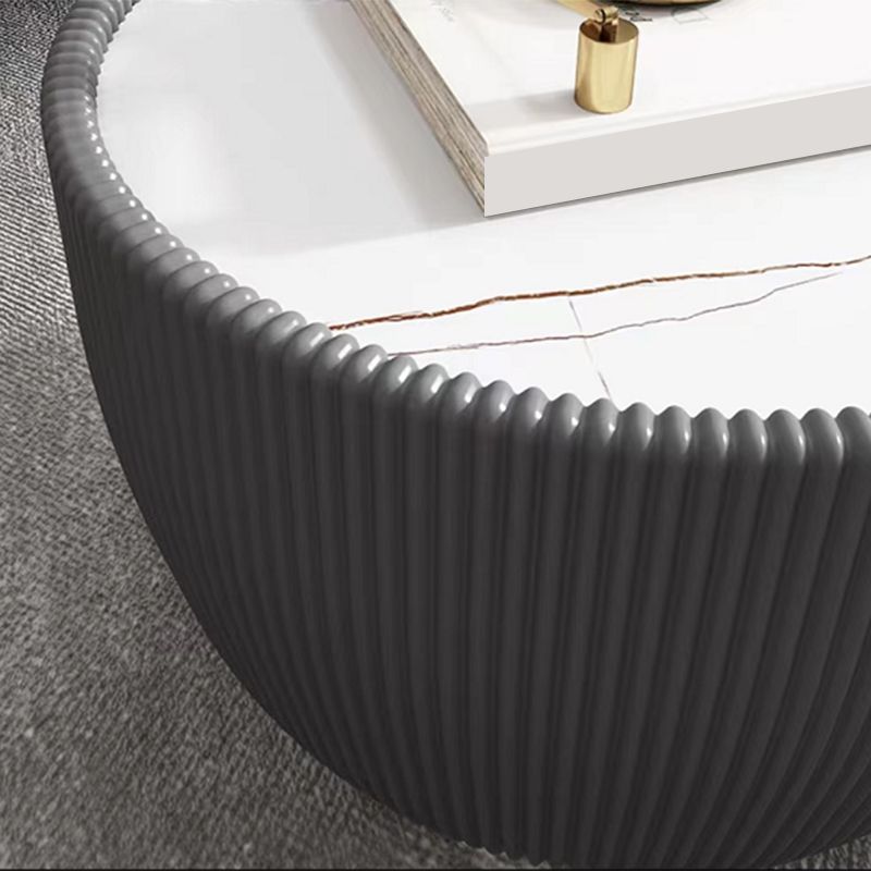 Round Slate Pedestal Coffee Table 2 Pieces Bunching Cocktail Tables