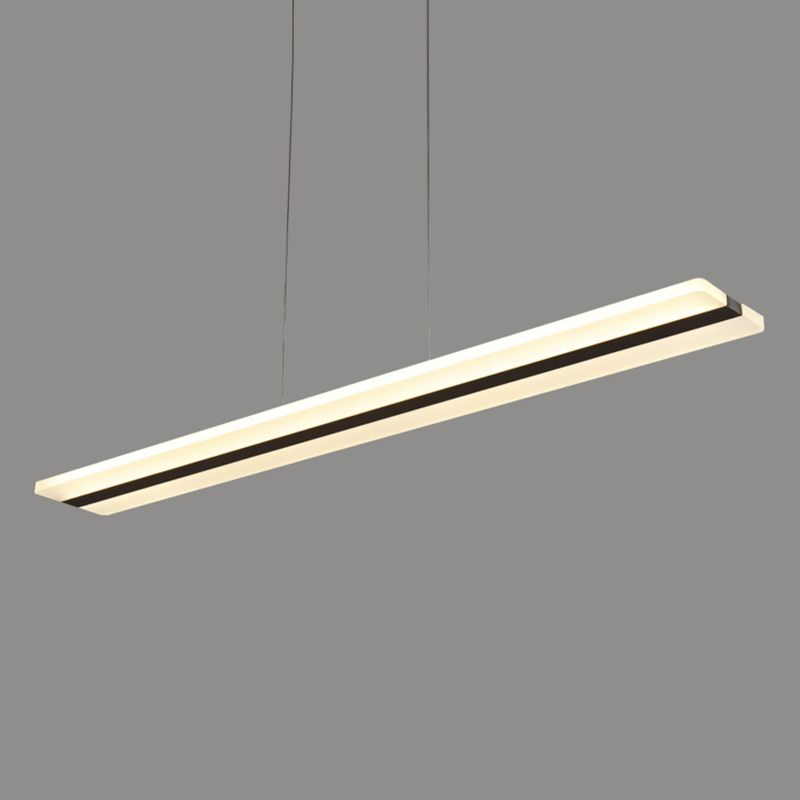 Black Island Lighting Fixtures Modern Style LED Hanging Lamp for Dining Room