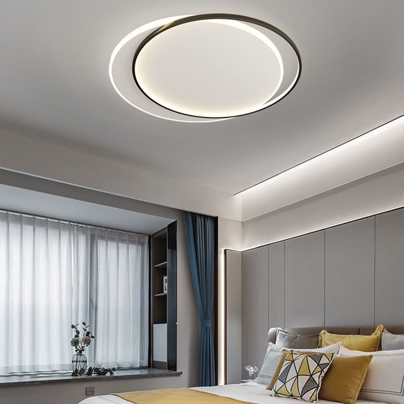 Plafonniers encastrés géométriques modernes, luminaires encastrés en métal avec abat-jour en acrylique