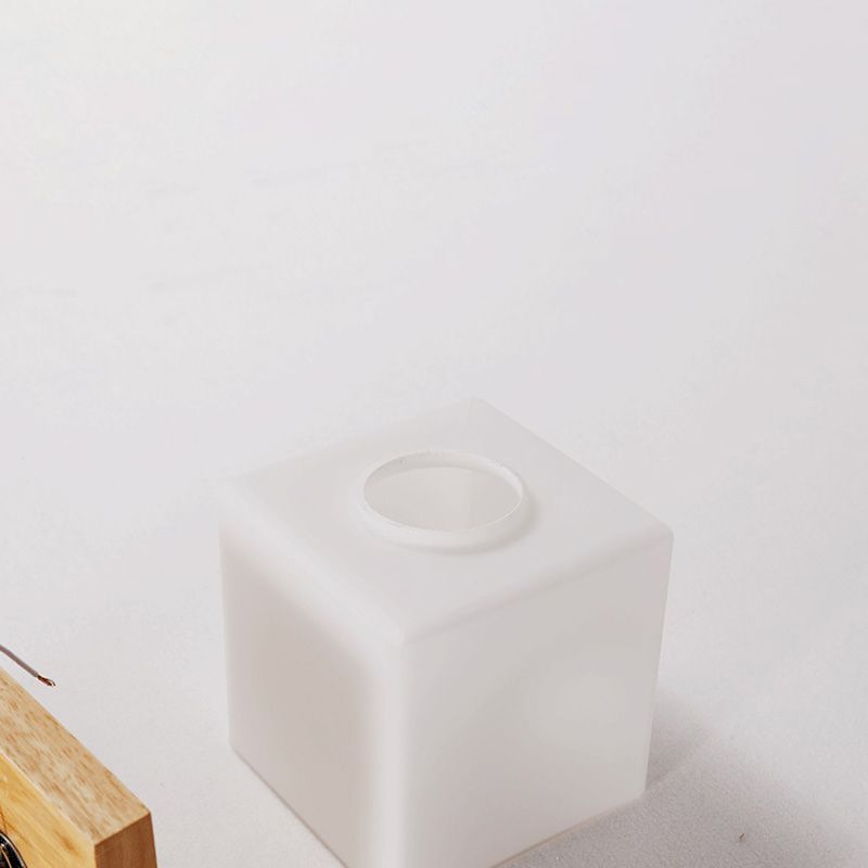 Luci di applique da parete di semplicità contemporanea con arte in legno per camera da letto