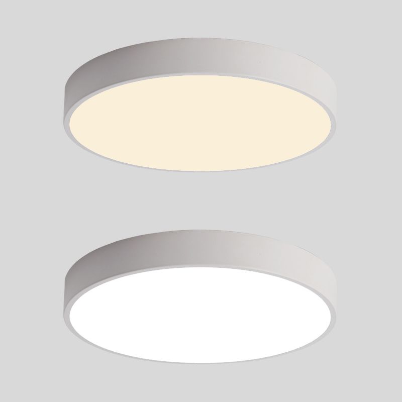 1-Light Round Shade Flush Mount Nordic Macarons Style Flush Mount Ceiling Lighting Fixture