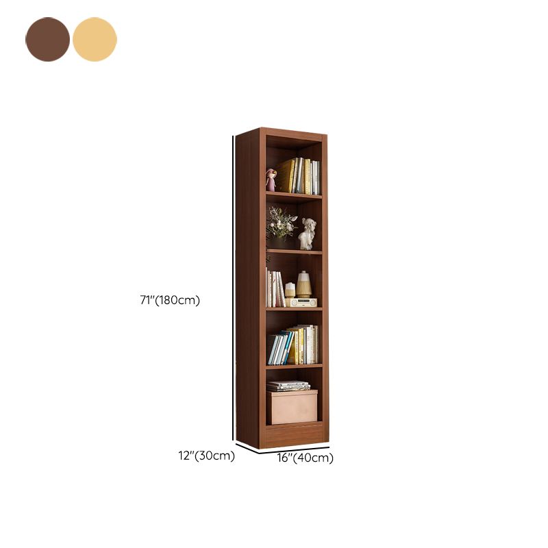 Closed Back Bookshelf Standard Engineered Wood Scandinavian Bookcase