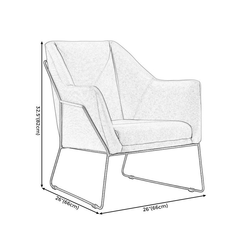 Linen Arm Chair 25.98" L x 25.98" W Sloped Arms Accent Armchair