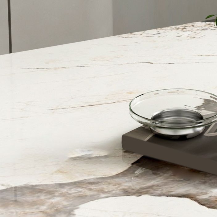 Contemporary Sintered Stone Table Square Table Set 1/3/5 Pieces Dining Set