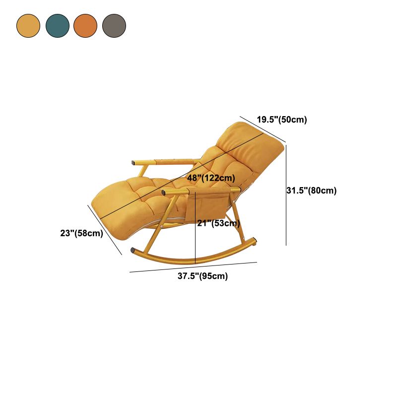 Tufted Cushions Rocker Chair Whole Colored Fabric Modern Rocker Chair in Living Room