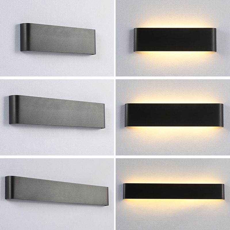 Lámpara de pared de aluminio de 1 luce de pared de rectángulo LED simple moderno para sala de estar para sala de estar