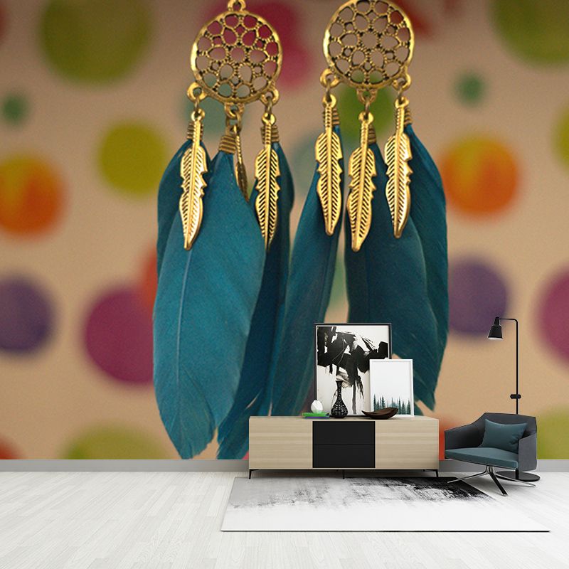 Photography Stain Resistant Wall Mural Wallpaper Dream Catcher Sitting Room Wall Mural