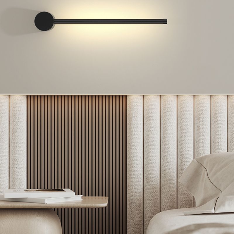 Modern Aluminum Wall Light Minimalist Straight LED Wall Sconce for Living Room