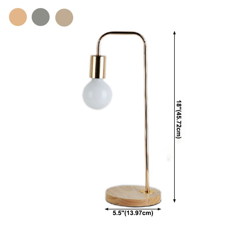 Modern Style Unique Shape Table Lamp Metal Single Light Table Light