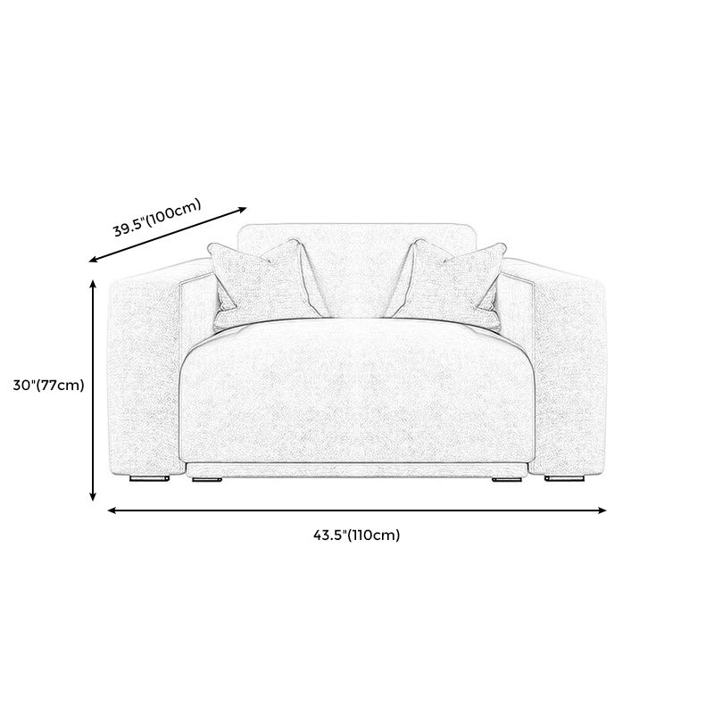 Scandinavian Tight Back Square Arm Sofa/Sectional with Stationary for Living Room