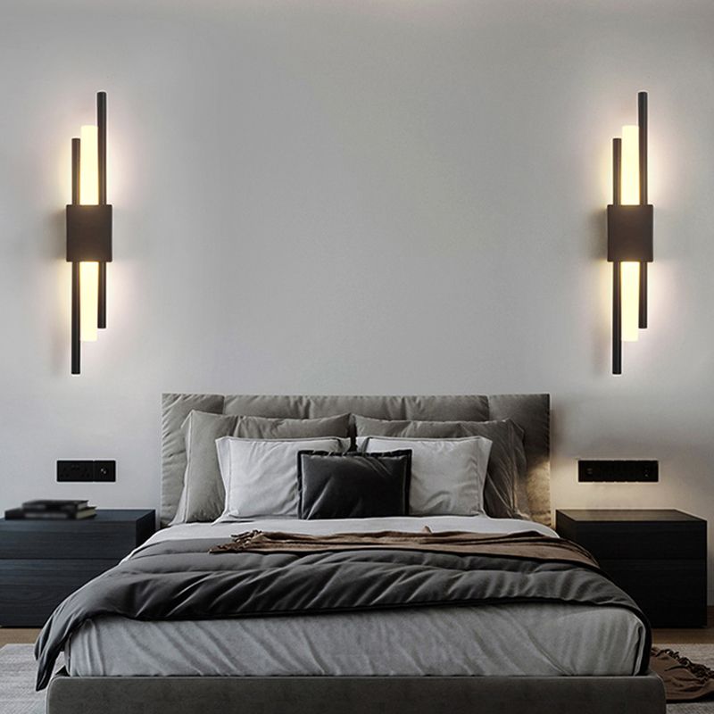 Contemporary Geometric Wall Lamp Metal Wall Light Fixture for Living Room