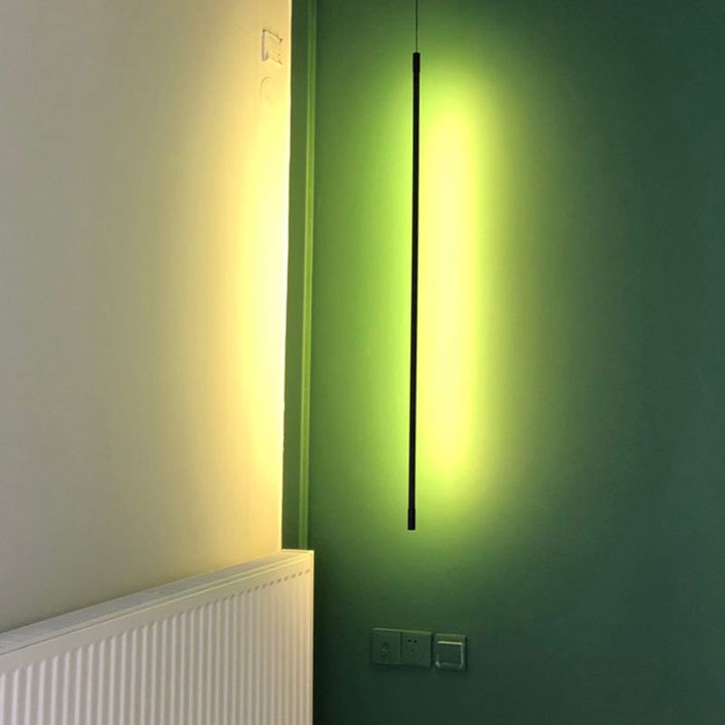 Linear Shape Hanging Light Modern Style Metal 1 Light Hanging Lamp for Dining Room