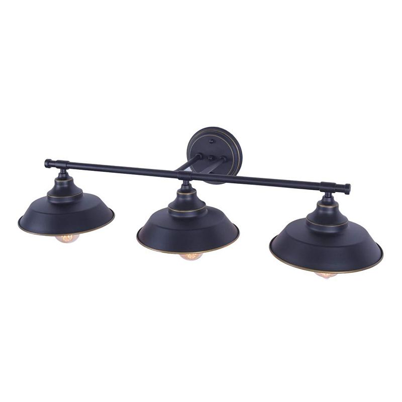 Eisen lineare Waschtischwandleuchten 3 Köpfe Waschtischspiegelleuchten im Schleimschatten