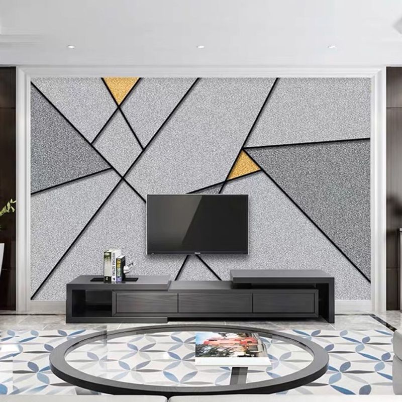 Illustration Geometries Mural Wallpaper Extra Large Wall Decor for Living Room, Made to Measure