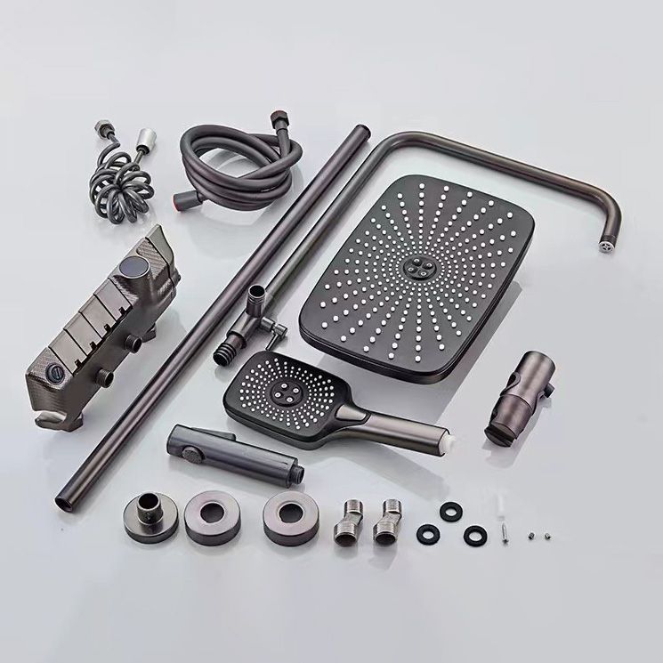 Wall Mounted Shower Arm Shower Faucet Pressure Balanced Diverter Valve Shower System