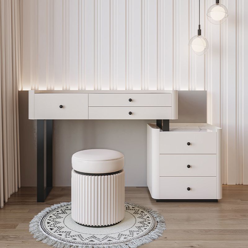 Contemporary Bedroom Makeup Vanity Desk Table Stone Vanity Dressing Table with Drawer