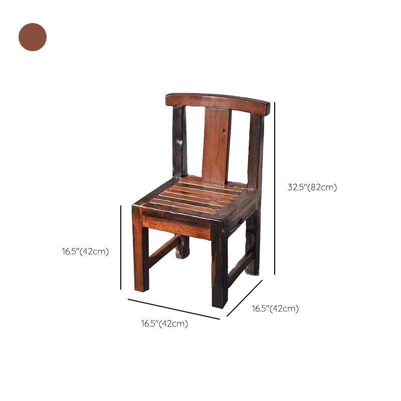 Open Back Dining Side Chair Traditional Solid Wood Dining Chair