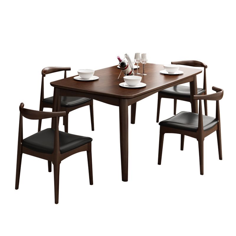 Rubberwood Solid Wood Dining Table Modern Dining Table for Kitchen