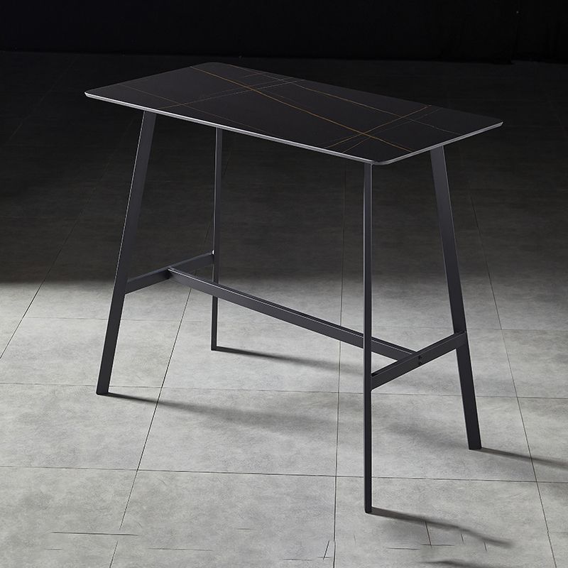 Contemporary Rectangle Bar Counter Table Sintered Stone Dining Table for Restaurant