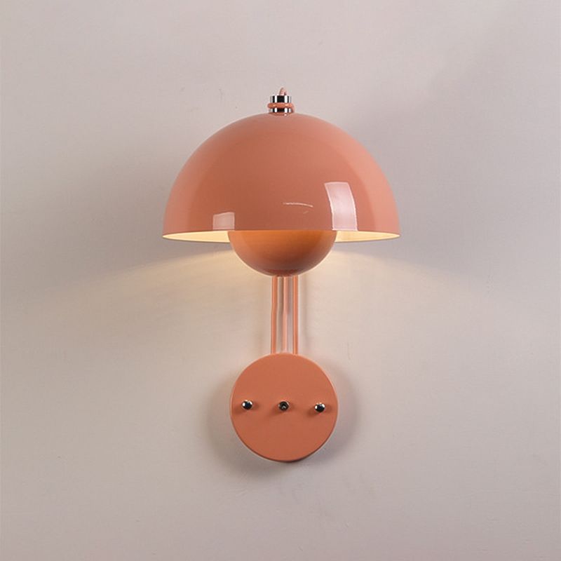 Modern Style Dome Wall Light Sconces Metal 1 Light Wall Lighting