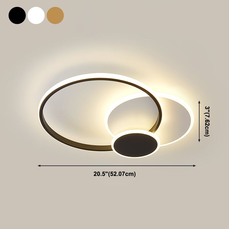 Anneau LED encastré lampe acrylique abat-jour plafonnier pour salon salle à manger