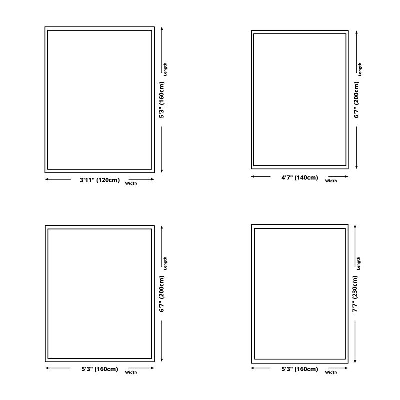 Minimalistisch geometrisch bedrukt tapijten Polyester binnen tapijt vlekbestendig gebied tapijt voor woonkamer