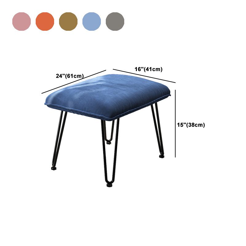 Contemporary Upholstered Rocker Chair Metal Frame Spindle Rocker Chair for Living Room