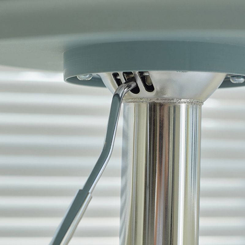 Industrial Style Armless Counter Stool Adjustable Height Bar Stool with Metal Base