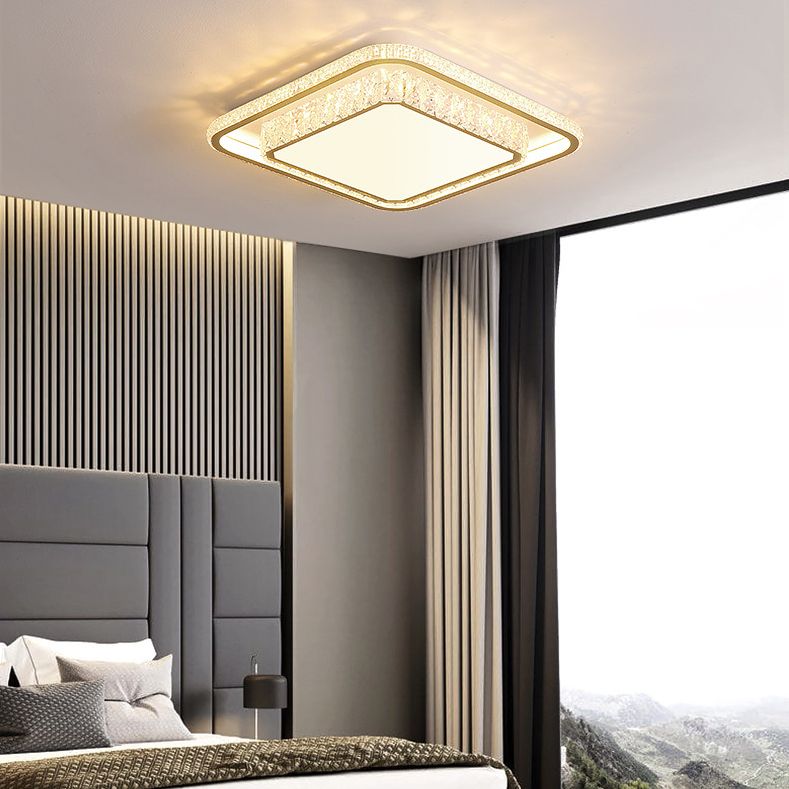 Minimalistische geometrisch gevormde plafondlamp van acryl woonkamer LED-inbouwlamp in goud