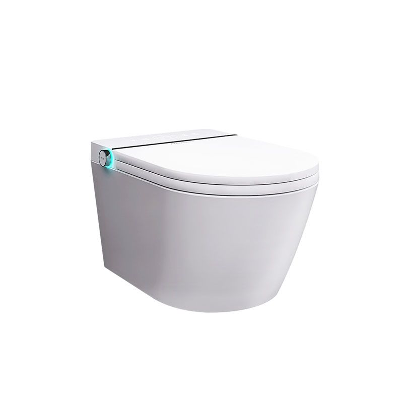 White Wall Mounted Bidet with Unlimited Warm Water and Heated Seat