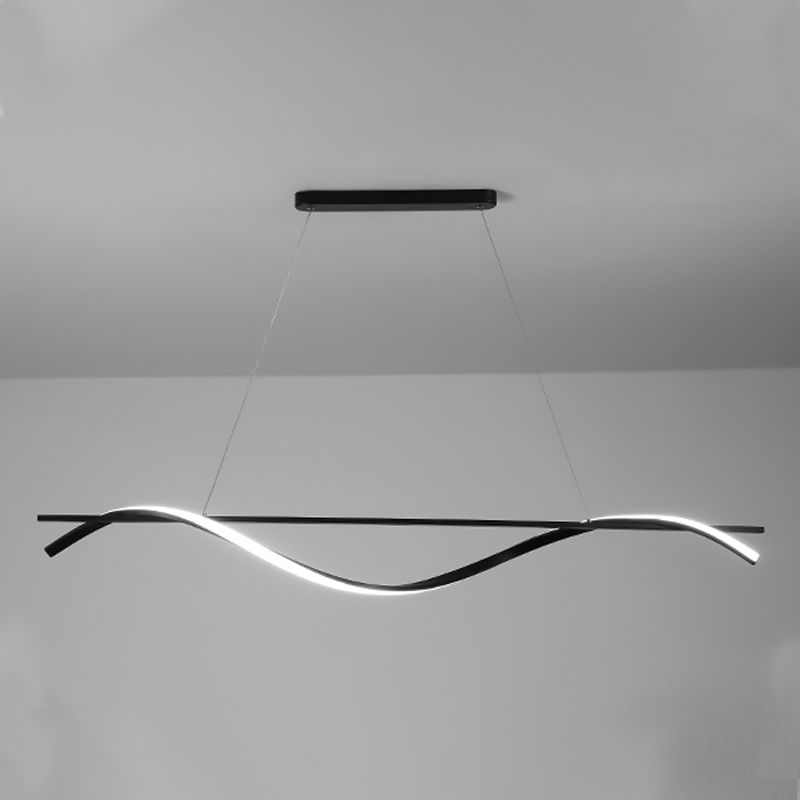 Modern Style Linear Shape Island Light Metal 1 Light Island Lighting Fixture