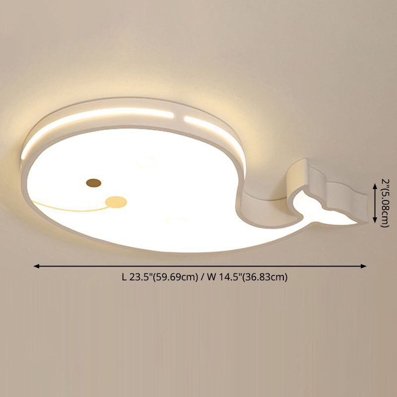 Animal Flush Mount Ceiling Light Cartoon Acrylic Ceiling Mount Light Fixture for Children Bedroom