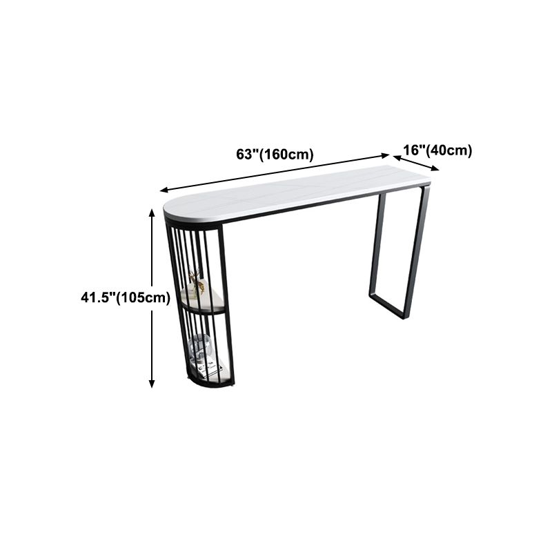 Table du comptoir supérieur en pierre blanche industrielle Tableau de 42 pouces pour le salon
