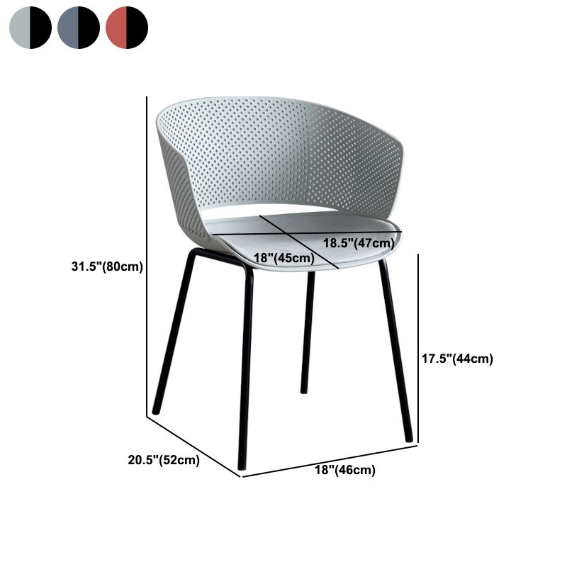 Modern Plastic Chair Parsons Chair in Matte Finish for Indoor