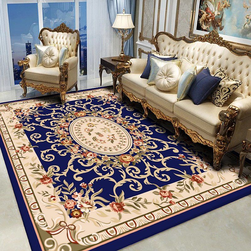 Yellow Modern Rug Blending Graphic Rug Non-Slip Backing Rug for Living Room