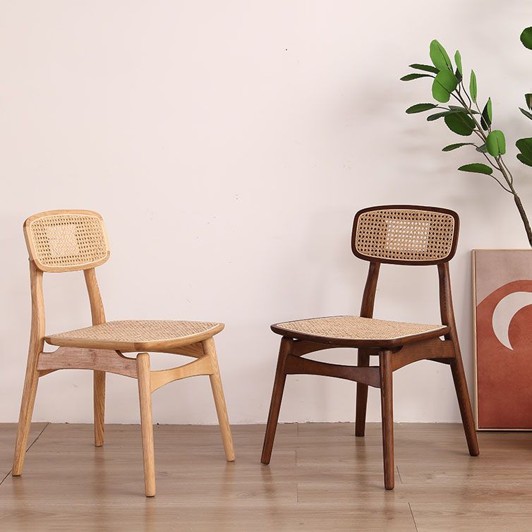 Ensemble de chaises latérales à dossier ouvert de cuisine de salle à manger de chaises en bois de hêtre de style moderne