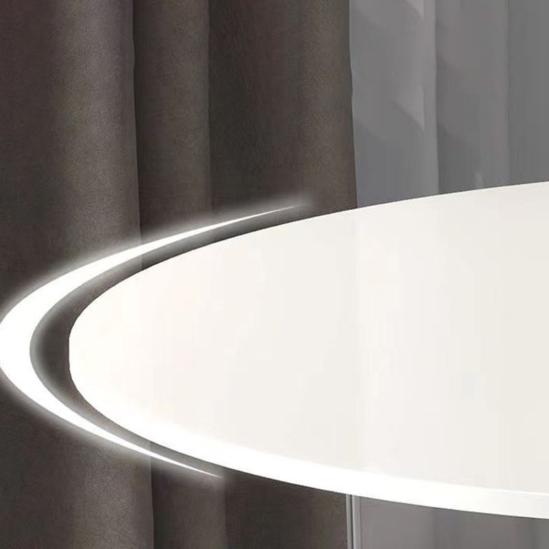 Round Dining Table Set 1/2/5 Pcs Acrylic Base Table with Chairs